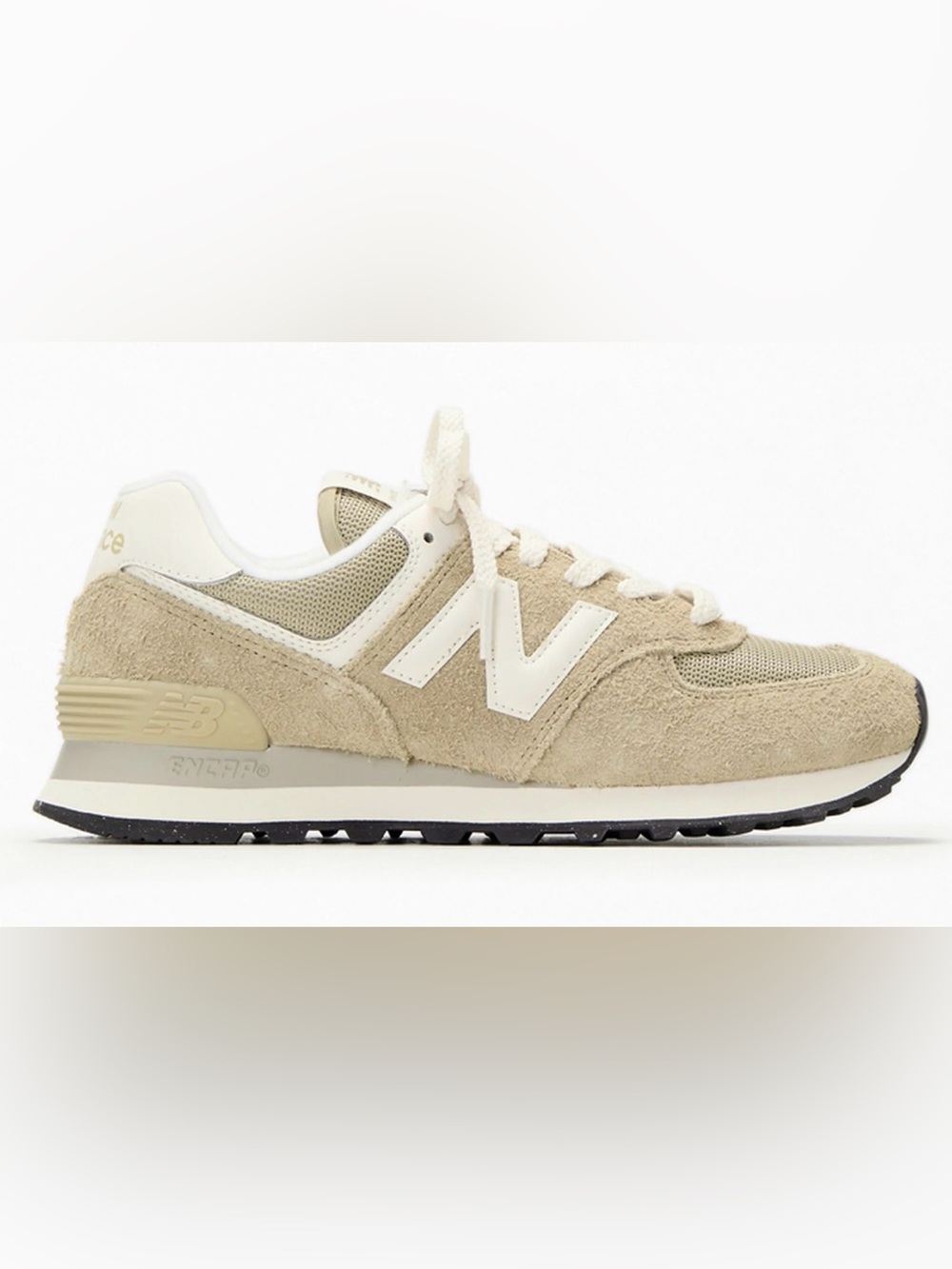 New Balance Beige and Cream Suede Mesh Sneaker 574 new no box women’s size 9 new